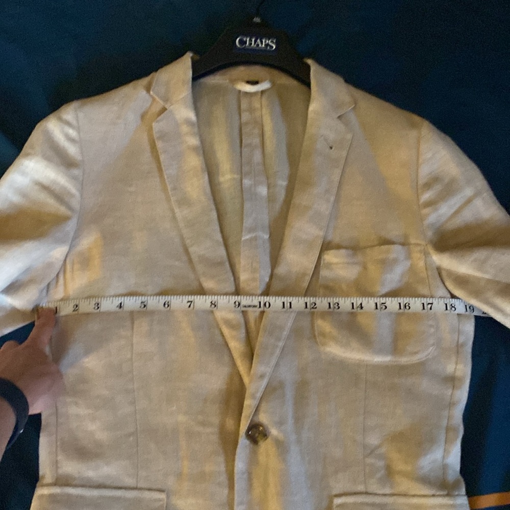 J.Crew Factory Men's Tan Linen Two-Button Sportcoat - Picture 5 of 11